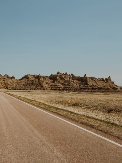 road to badlands national park